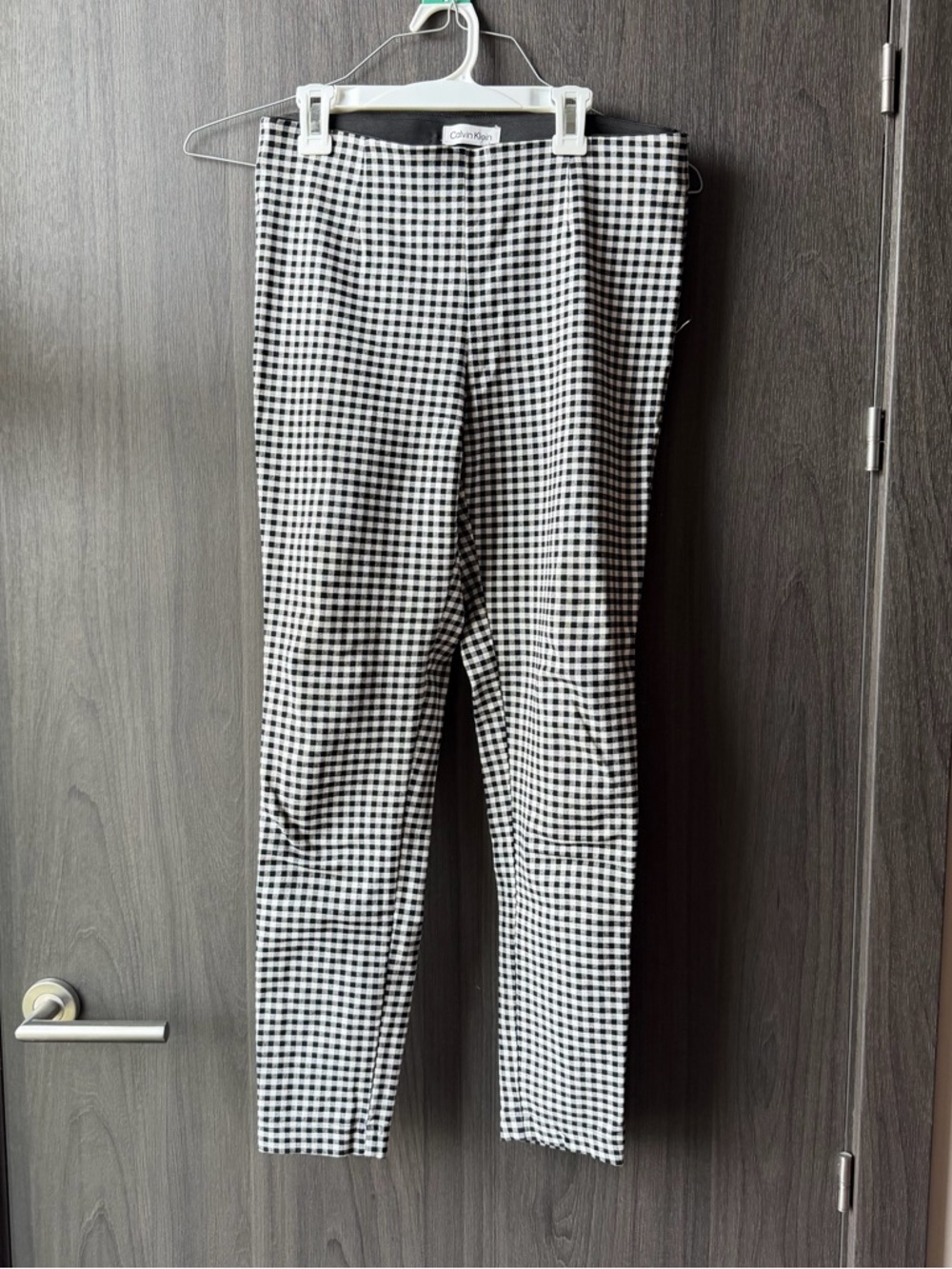 Calvin Klein Black and White Gingham Pants